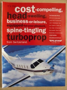 5/2002 PUB AVION PILATUS PC-12 AIRCRAFT FLUGZEUG ORIGINAL ANZEIGE - Bild 1 von 1