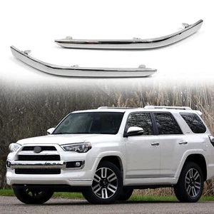 Front Bumper Chrome Strip Trim For 2014-2022 Toyota 4Runner Limited L&R Side - Picture 1 of 6