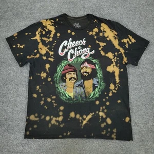 Cheech & Chong Shirt Herren 2XL Schwarz Logo Bleached Grafik Tee Kurzarm Erwachsene - Bild 1 von 15