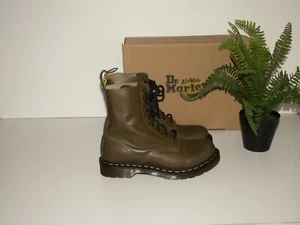 Dr. Martens 1460 PASCAL soft leather boots olive UK 5 EU 38 US 7 (943) - Picture 1 of 10