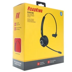 ROADKING RKING1000 Noise-Canceling Mono Bluetooth 5.0 33ft Range Headset New  - Picture 1 of 4