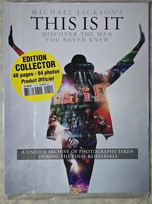 MICHAEL JACKSON book THIS IS IT sealed France Hype Sticker Brand New Collector  - Image 1 of 2