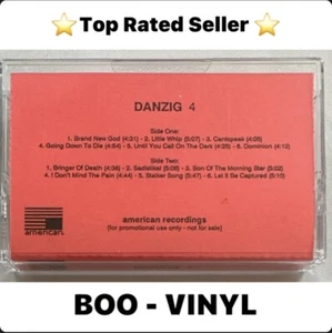 Danzig 4 Promo Cassette Tape American Recordings Rare Ex / Mint Condition - Picture 1 of 7