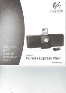 Logitech Pure-Fi Express Plus Speakers Manual With iPod / iPhone Hook Up - Picture 1 of 1