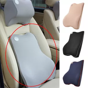 Car Seat Back Support Cushion Memory Foam Breathable Chair Lumbar Waist Pillow - Picture 1 of 13