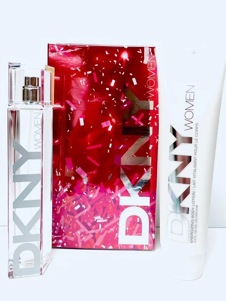 DKNY WOMEN by Donna Karan 50 ml Energizante edt + DKNY WOMEN Loción 150 ml ~ Nuevo en caja Foto 1 de 4