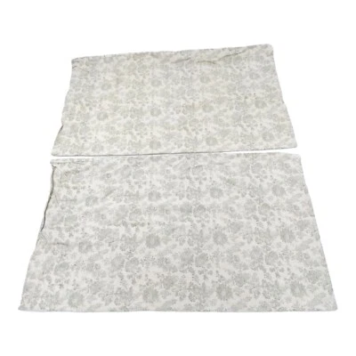 Juego de 2 fundas de almohada florales jacobeas Ralph Lauren Toile decoración de ropa de cama gris Foto 1 de 4