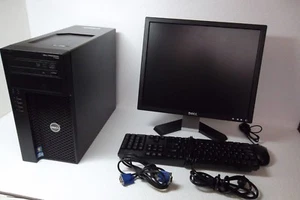 Dell Precision T1650 Intel Xeon E3-1220 3.10GHz 320GB 8GB DVD±RW w/19" Monitor - Picture 1 of 12