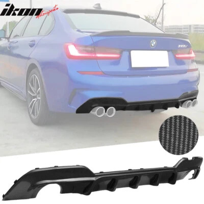 Fits 19-22 BMW G20 330i M Sport Rear Diffuser Bumper Lip Carbon Fiber Print Foto 1 de 4