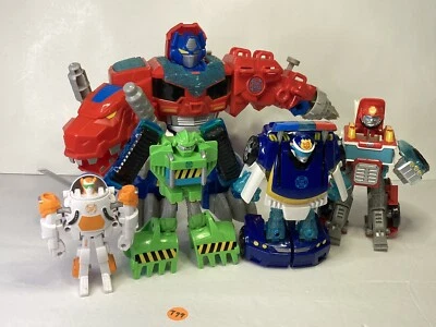 Transformers Playskool Rescue Bots Optimus Primal Roar Players Lot - Image 1 of 4