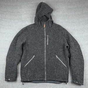 66 North Iceland Vindur Jacket Men's Large Black Fleece Lined Hooded Full Zip - Picture 1 of 8