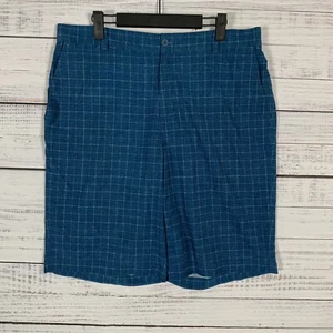 Pantalones Cortos de Golf Nike Para Hombre Talla 34 11" Entrepierna Azul Cuadros Dri-Fit Poli Spandex Chino - Imagen 1 de 10