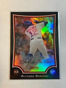 Alfonso Soriano 2009 Bowman Chrome REFRACTOR #176 Chicago Cubs - Picture 1 of 2