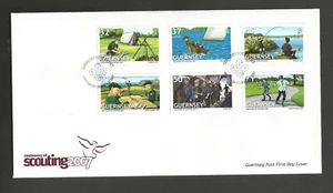 GUERNSEY 2007 EUROPA SCOUTING SET on UNADDRESSED FIRST DAY COVER - Picture 1 of 1