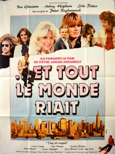 PÓSTER FRANCÉS 47x63 Audrey Hapburn Ben Gazzara TODOS SE RIERON Bogdanovich 1981 - Imagen 1 de 1