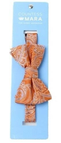 Pajarita Countess Mara Para Hombres Martin Paisley Naranja Clip de Atar Informal Formal Ajuste Foto 1 de 1