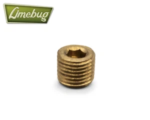 1/4" NPT Brass Allen Head Plug Oil Fitting Adapter Push Fit Taper Tread Bung - Picture 1 of 1