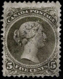 Canada Dominion Scott 26 gebraucht große Queen schön zentriert olivgrün  - Bild 1 von 3