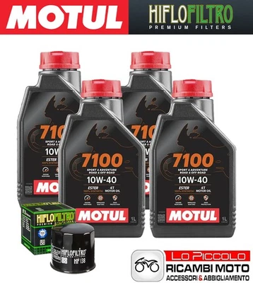 Kit Tagliando 4 OLIO [MOTUL] 7100 10w40 + FILTRO Suzuki TL 1000 R 2001 2002 2003 Foto 1 de 4