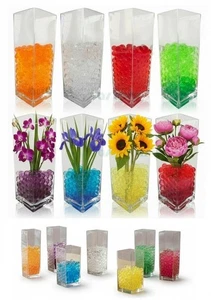 Wasser Aqua Kristall Perlen Gel Pflanze Blume Party Tischdeko Mittelstück Vase Kugel - Bild 1 von 21
