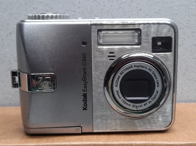 Kodak EasyShare C340 5MP Digital Camera Silver – For Parts or Repair - Image 1 of 4