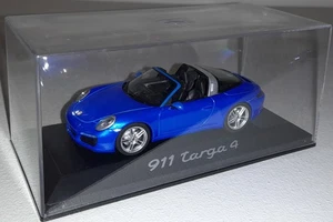 PORSCHE 911 TARGA 4 BLAU METALLIC HERPA 1:43 PORSCHE VITRINE - Bild 1 von 2