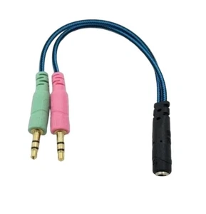 Mehrere Geräte Verwendung 3,5 mm bis Doppel 3,5 mm Kopfhörer Mikrofon Splitter für Online-Spiel - Bild 1 von 7