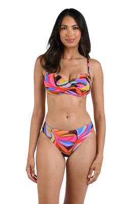 la blanca swimsuit Tropic Waves Hipster Bottom swim multicolor size 8 NWT 65$ - Image 1 of 4