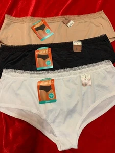 3 paia slip mutandine hipster in seta Vassarette nuovi con etichette nero beige bianco taglia 10 - Foto 1 di 4