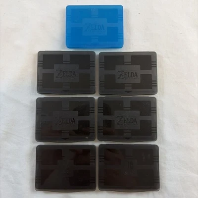 Lotto 7 Custodia Cartuccia Gioco Zelda Nintendo Switch Trasparente Nero Blu - Immagine 1 di 4