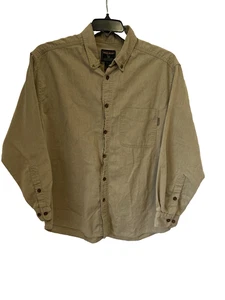 WOOLRICH Herren L Vintage Button-Up Hemd Khaki Cord Outdoor Robust Workwea - Bild 1 von 3