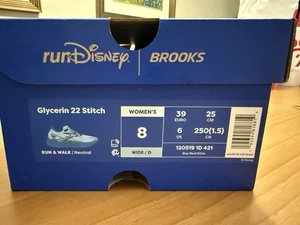 Run Disney Brooks Sneakers Glycerin 22 Nähte Größe 8 WEIT Damen neu im Karton " - Bild 1 von 12
