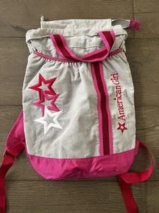 American Girl Puppe Cord grau/rosa 2012 limitierter Trage Rucksack  - Bild 1 von 9