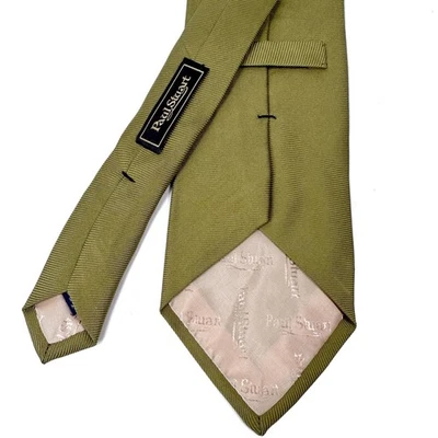 Paul Stuart Olive Green Necktie Men's Classic Business Formal Career - Image 1 of 4
