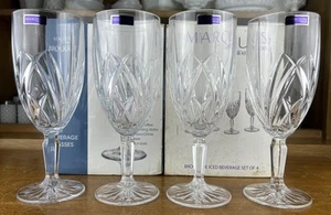 Waterford Marquis by Brookside Iced Beverage 4 Crystal Glasses 2 Sets NIB - Picture 1 of 4