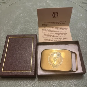 Belt Buckle ACCA Brass Sand Blasted 100 Year Bi-centennial With Box And COA USA - Picture 1 of 5