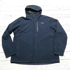 The North Face Gore Jacket Mens XL Navy Blue Hooded Waterproof Outdoor Coat - Picture 1 of 9