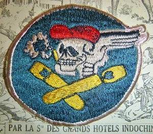 WWII - Flight Patch - USAAF - 587th Bomb Squadron - Flying Skulls - BS - D.900 - Picture 1 of 2