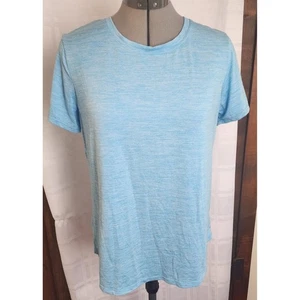 Jockey Women's Light Blue Short Sleeve Crew Neck T-Shirt Top - Picture 1 of 7