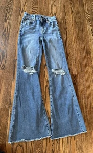 American Eagle Neu mit Etikett neu super hoher Bund ausgestellt Next Level Stretch Größe 00 normal - Bild 1 von 10