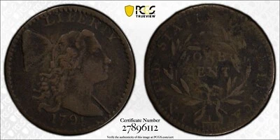 1794 Liberty Cap LARGE CENT *S-63, Fallen 4* PCGS VF *Super RARE* FREE SHIPPING! - Image 1 of 4