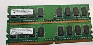 2gb (2x1GB) Micron MT8HTF12884AY-800G1 (HP 404574-888) 1Rx8 PC2-6400U DIMMs - Picture 1 of 2