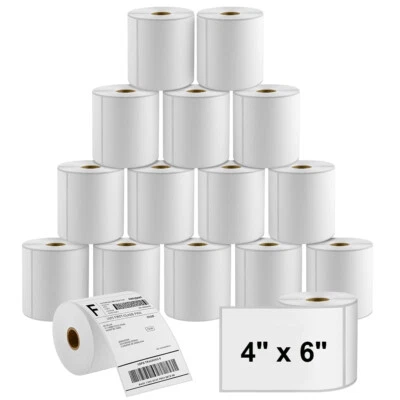 4"x6" Direct Thermal Labels 250/Roll 450/Roll For Zebra Eltron LP2844 ZP450 UPS - Image 1 of 4