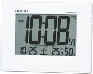 SEIKO Table Desk Alarm clock SQ770W White Calender Temperature Celsius Humidity - Picture 1 of 4