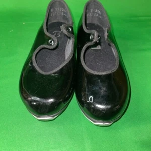 Bloch Toddler Girl's 8 Narrow Glossy Black Snap-Close Techno Tap Dance shoes - Bild 1 von 5