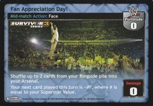 WWE: Fan Appreciation Day!  (SS3) [Played] card type Mid-match Action Raw Deal W - Picture 1 of 1