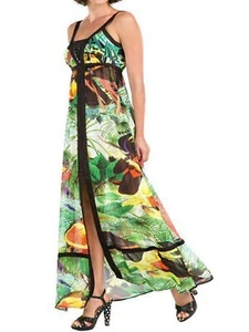 New Desigual Glamourous Green Floral Dress -12 - Low Auction Start - Picture 1 of 3