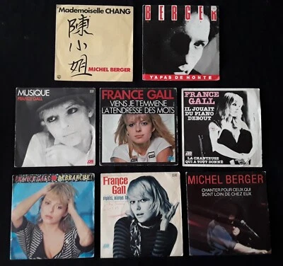 Lot de 8 vinyles 45T, france gall et michel berger - Photo 1/2
