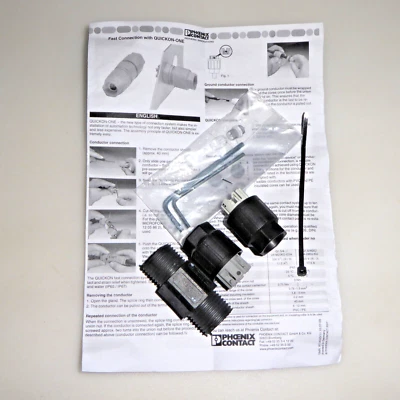 1 x Phoenix Contact Quickon-One 1642182 Cable Connector Black for 6 - 12mm Cable - Image 1 of 4