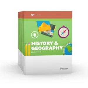 LIFEPAC 2nd Grade History & Geography Set of 10 WORKTEXTS ONLY (NO Teachers Guid - Foto 1 di 1